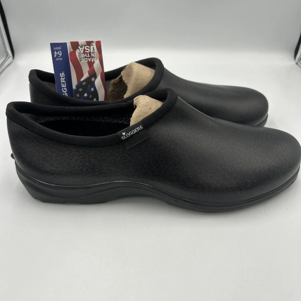 Sloggers Waterproof Work Shoe Men's Size 12 Slip On Garden Rain Black New No Box